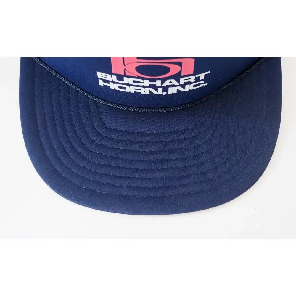 Buchart Horn Puff Print Snapback Trucker Hat Mesh Foam Builder Utility Dad Cap